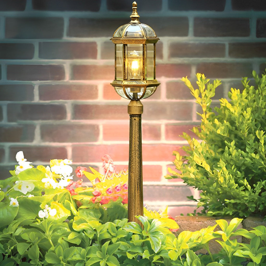 Vintage Golden LED Outdoor Pathway Light Luxury European-style Lawn Lamp - Lamp Outdoor