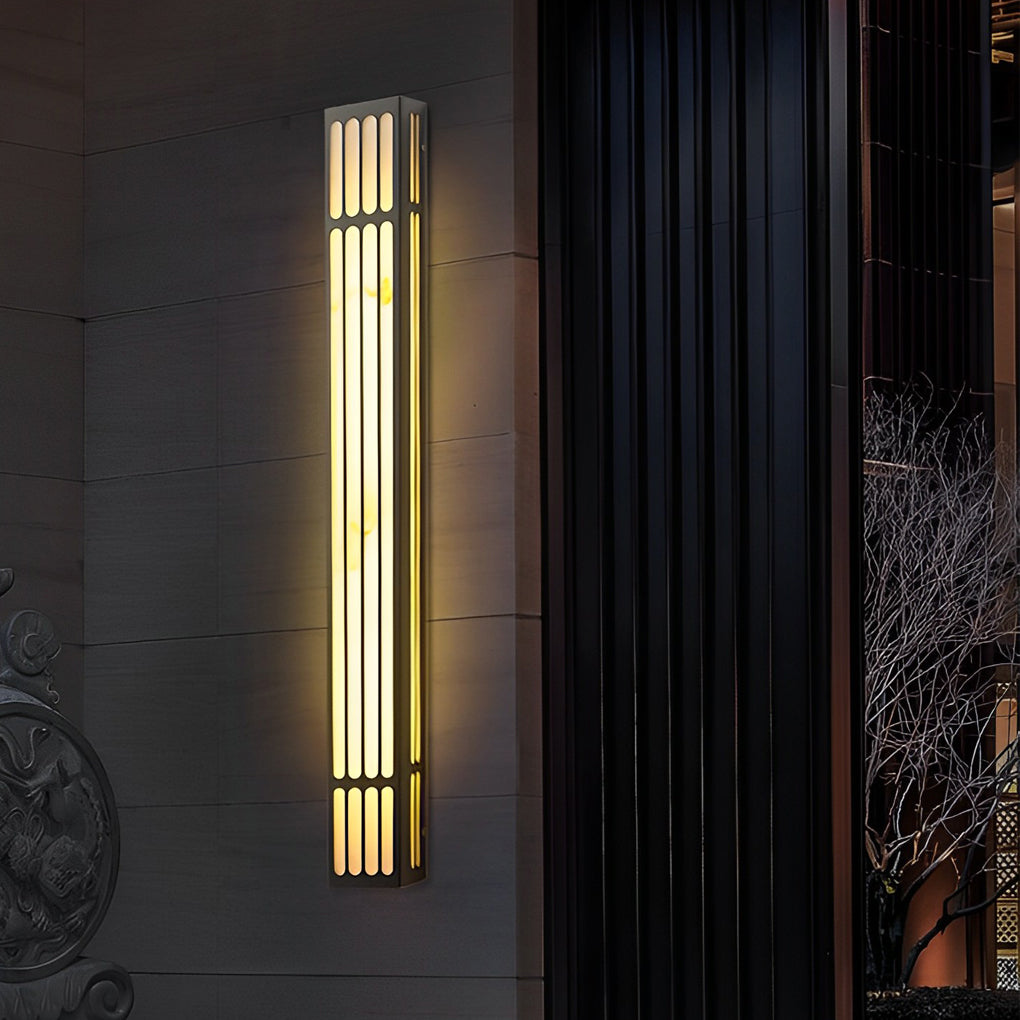 Long Rectangular Waterproof LED Black Modern Outdoor Wall Lamp - Lamp Outdoor
