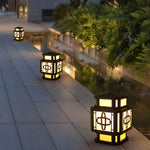 Creative LED Waterproof Black Retro Outdoor Deck Post Lights Pillar Light - Lamp Outdoor