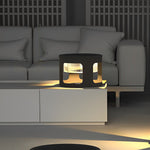 Round Table Lamp with Under-Table Lighting Solar-Powered LED Outdoor Light - Lamp Outdoor