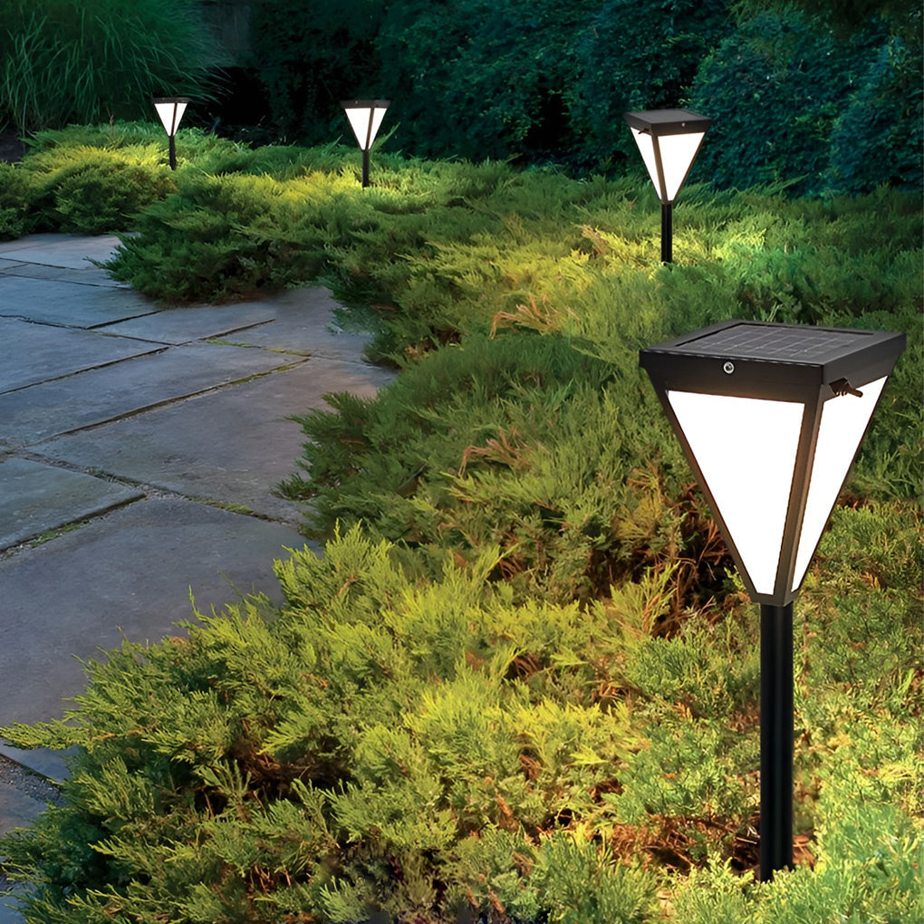 Sleek Solar LED 2.6W Pathway Post Light Outdoor Waterproof Lighting - Lamp Outdoor