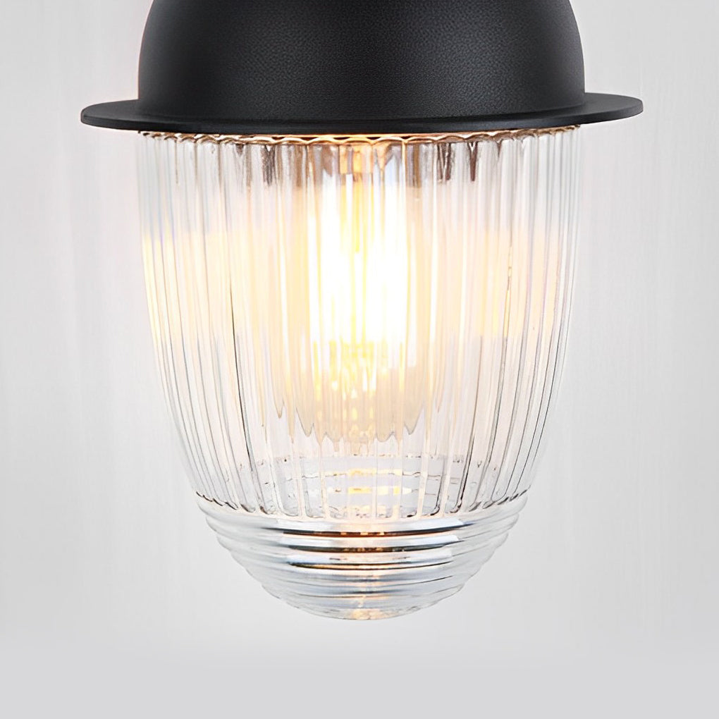 Waterproof Glass Ball Matte Black Modern Outdoor Wall Lamp Exterior Lights - Lamp Outdoor