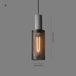 Xenith Industrial Cylindrical Pendant Light, Cement/Metal - Lamp Outdoor