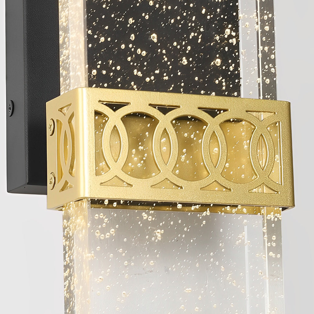 Bubbles Crystal LED Waterproof Black Simple Modern Outdoor Wall Lights - Lamp Outdoor