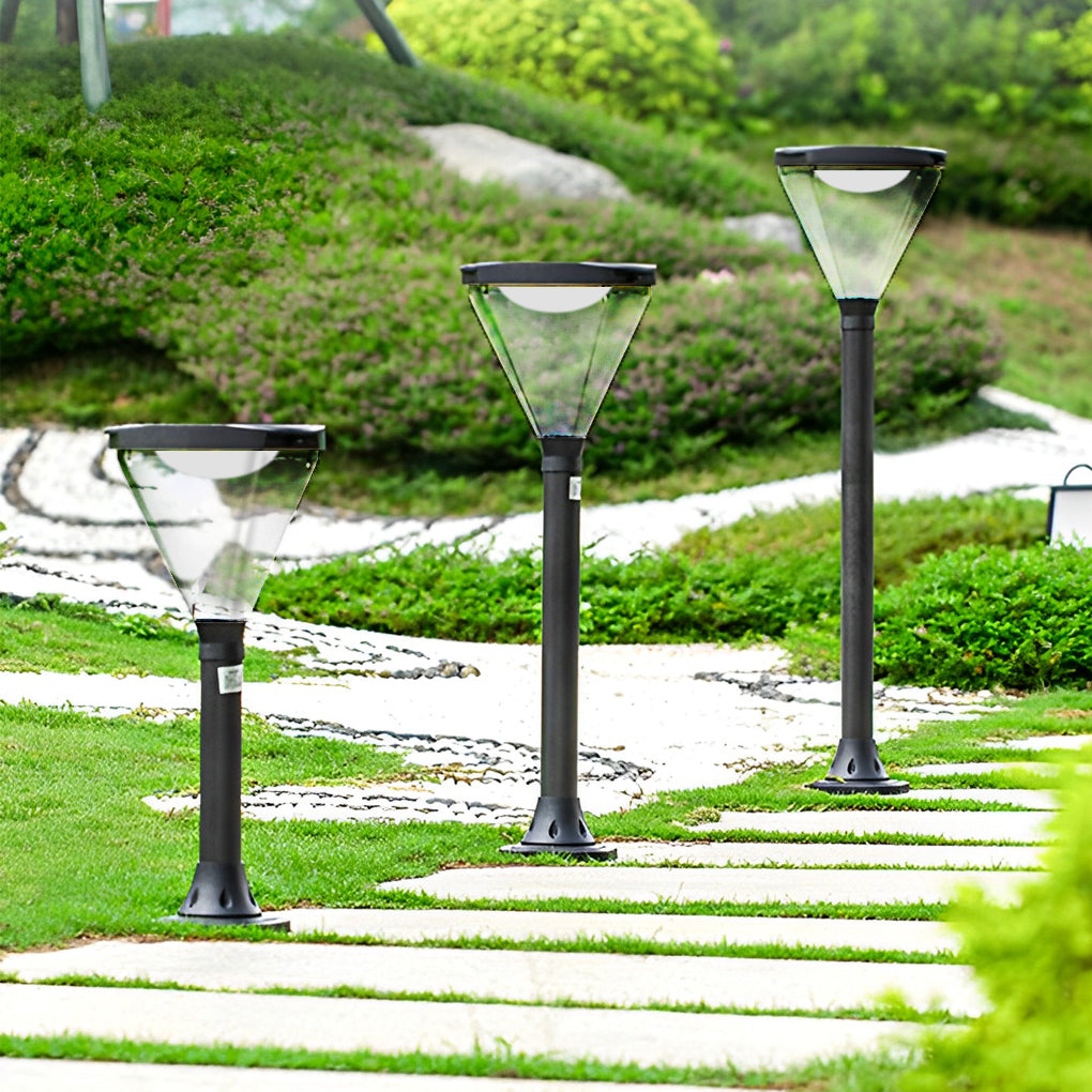 Adjustable Modern Black Solar LED Lawn Lamp with Intelligent Light Control - Lamp Outdoor