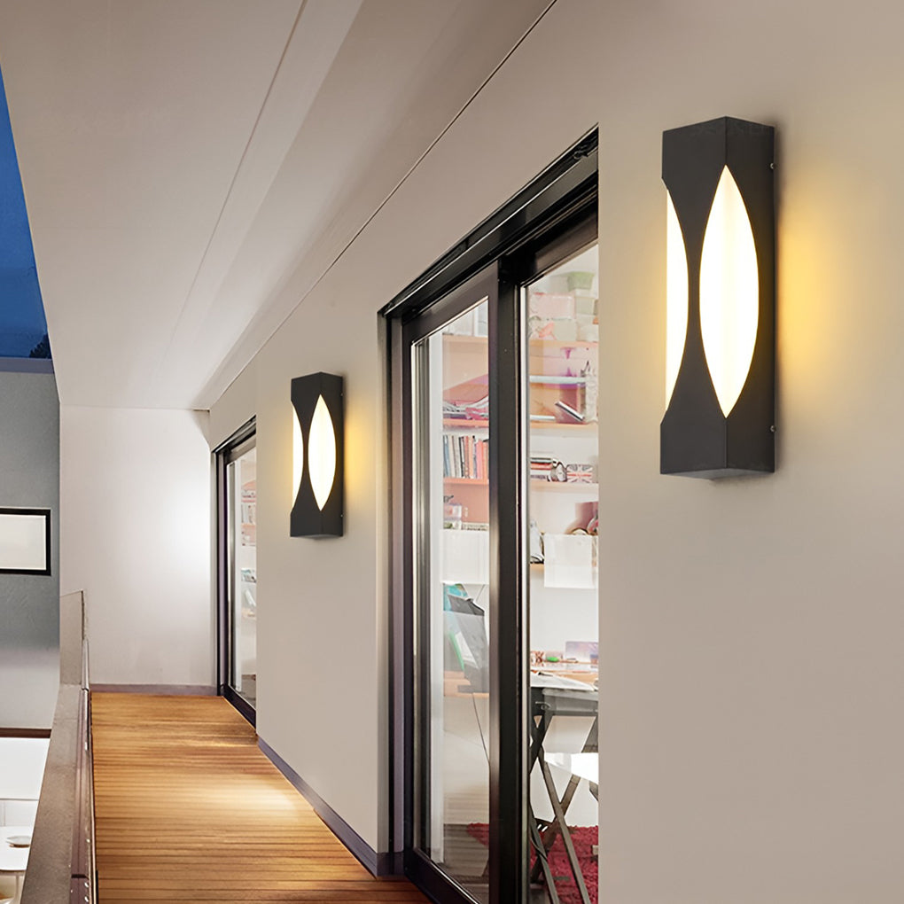 Creative Rectangular Waterproof LED Black Modern Outdoor Wall Sconce Lighting - Lamp Outdoor