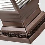 Retro Waterproof Glass Aluminum Brown Modern Solar Fence Post Lights - Lamp Outdoor
