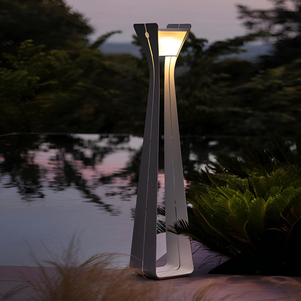 Sleek Stainless Steel Solar Pathway Lights - Lamp Outdoor