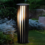 Geometric Black Cage Solar LED Pathway Lights - Lamp Outdoor