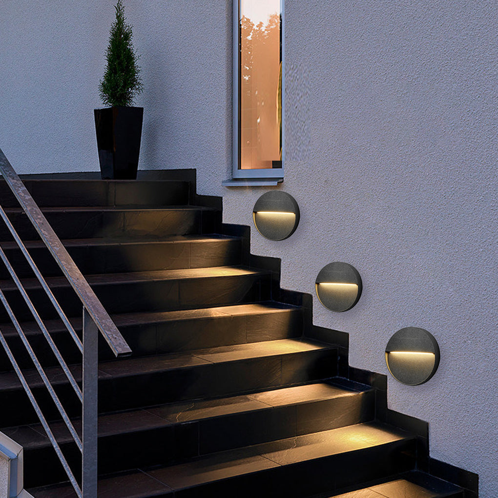 Round Creative Waterproof Stair Lights Outdoor Wall Lights Step Lights Stairway Sconces - Lamp Outdoor