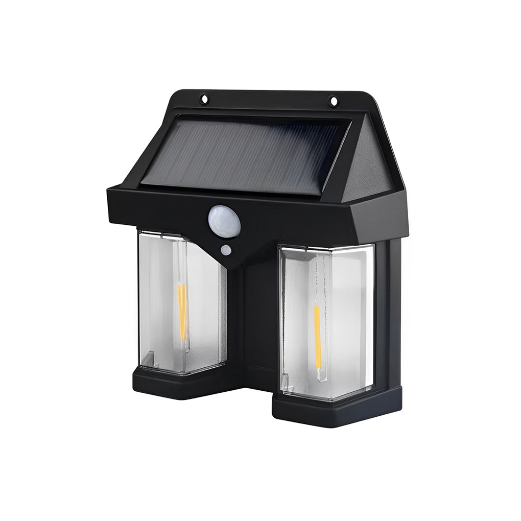 Tungsten Bulb Solar Wall Lanterns Dusk to Dawn Motion Senor Lighting - Lamp Outdoor