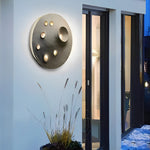 Round Creative Cement Lunar Crater Waterproof LED Outdoor Wall Lamp - Lamp Outdoor