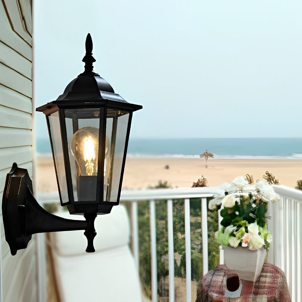 Retro Hexagonal Waterproof European Style Outdoor Wall Lights Wall Lamp - Lamp Outdoor