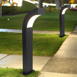Curved LED Landscape Lighting Minimalist Black Outdoor Path Lighting - Lamp Outdoor
