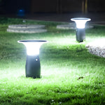 Efficient 3.5W Solar LED Path Downlights 360° Modern Black Landscape Lighting - Lamp Outdoor