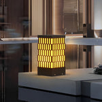 Grid-Designed LED Black Outdoor Lawn Lamp Modern Waterproof Landscape Bollard Lights - Lamp Outdoor