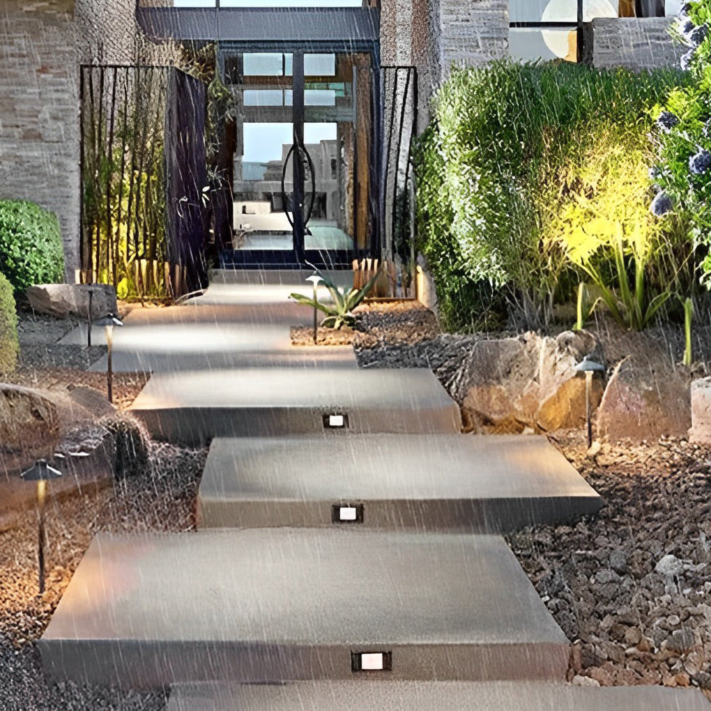 Visual Comfort Wall Recessed LED 3W Aluminum Modern Architectural Step Lights - Lamp Outdoor