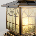 Classical Waterproof LED 3 Step Dimming Bronze Solar Post Caps Lights - Lamp Outdoor