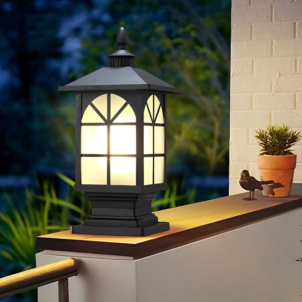 Retro Creative Waterproof Modern Outdoor Fence Post Lights Pillar Lamp - Lamp Outdoor
