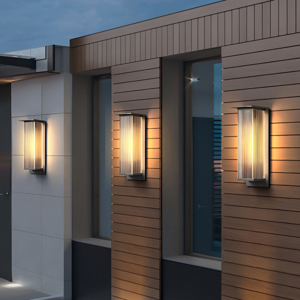 Rectangular Waterproof LED 3w Modern Outdoor Solar Wall Sconces Lighting - Lamp Outdoor