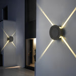Round Square LED 12W Cross Star Lights Waterproof Modern Wall Lamp - Lamp Outdoor