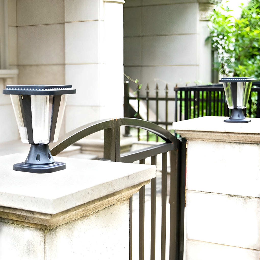 LED Waterproof Motion Sensor Light-control Modern Solar Post Caps Lights - Lamp Outdoor