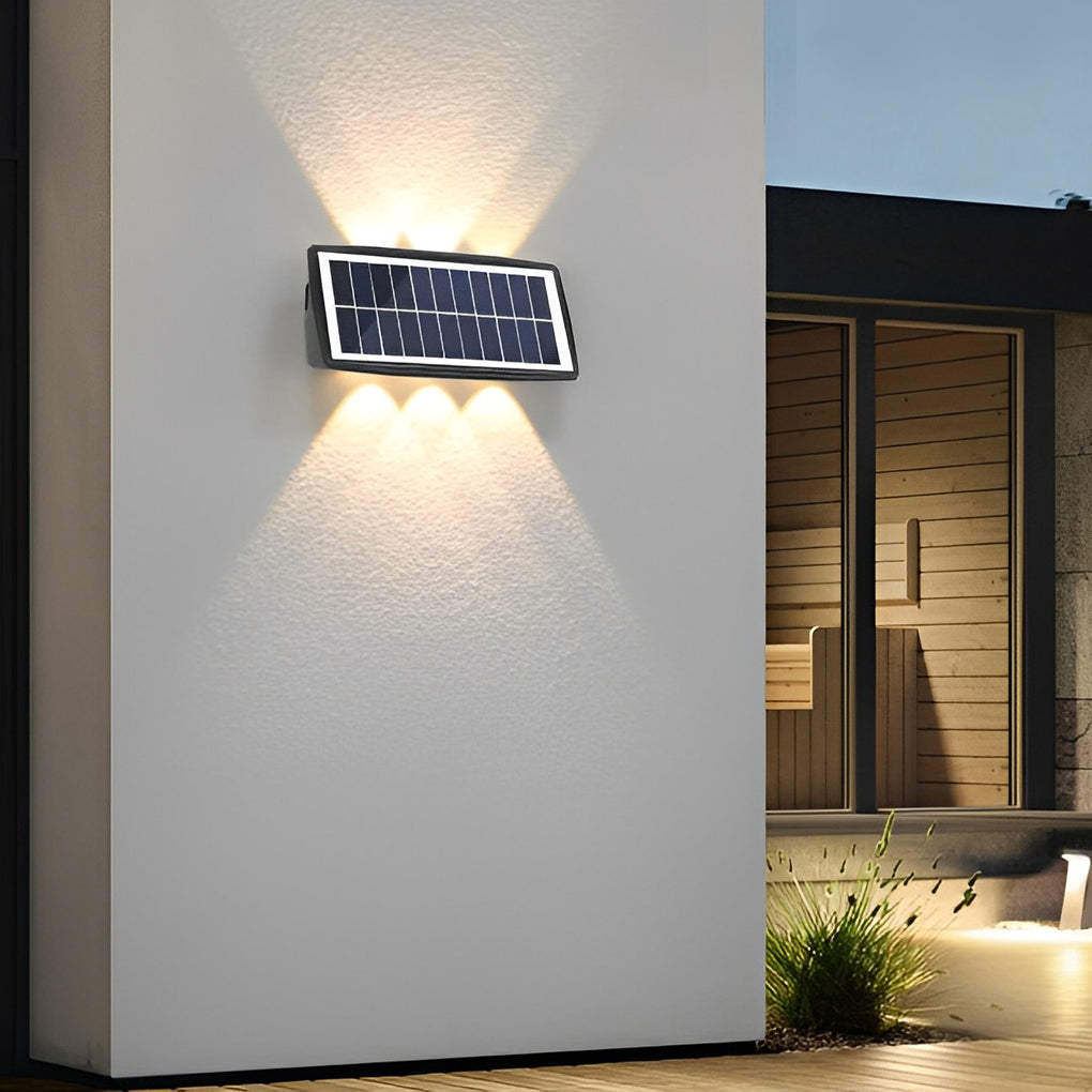 Rectangular Up and Down Lights LED Waterproof Black Modern Wall Lamp - Lamp Outdoor