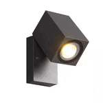 Artiq Modern Outdoor Rotatable Metal Spotlight Wall Lamp, Black - Lamp Outdoor