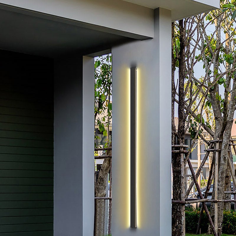 Black Long LED Linear Lights Modern Waterproof Outdoor Wall Lights Porch Lights - Lamp Outdoor
