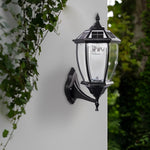 Led Waterproof Black Vintage Outdoor Solar Fence Post Lights with Remote - Lamp Outdoor