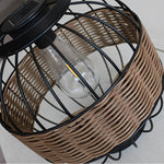 Rattan Decor Cage Shape Waterproof Intelligent Outdoor Solar Lanterns - Lamp Outdoor
