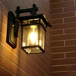 Glass LED Waterproof Retro Outdoor Wall Lamp Wall Sconce Lighting without Bulb - Lamp Outdoor