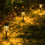 RGB Hexagon Hollow Outdoor Solar Stake Light Waterproof Landscape Lighting - Lamp Outdoor