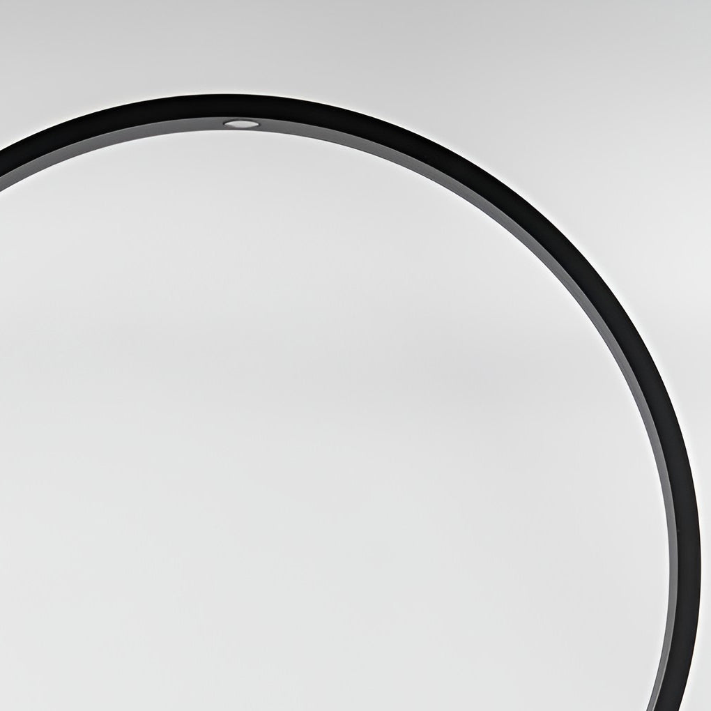 Elegant Circular COB Pathway Light Modern Black Ring Design - Lamp Outdoor