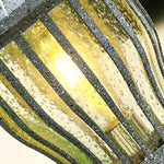 Hardwired Retro Aluminum Pathway Light with Caged Aluminum & PC Lampshade - Lamp Outdoor