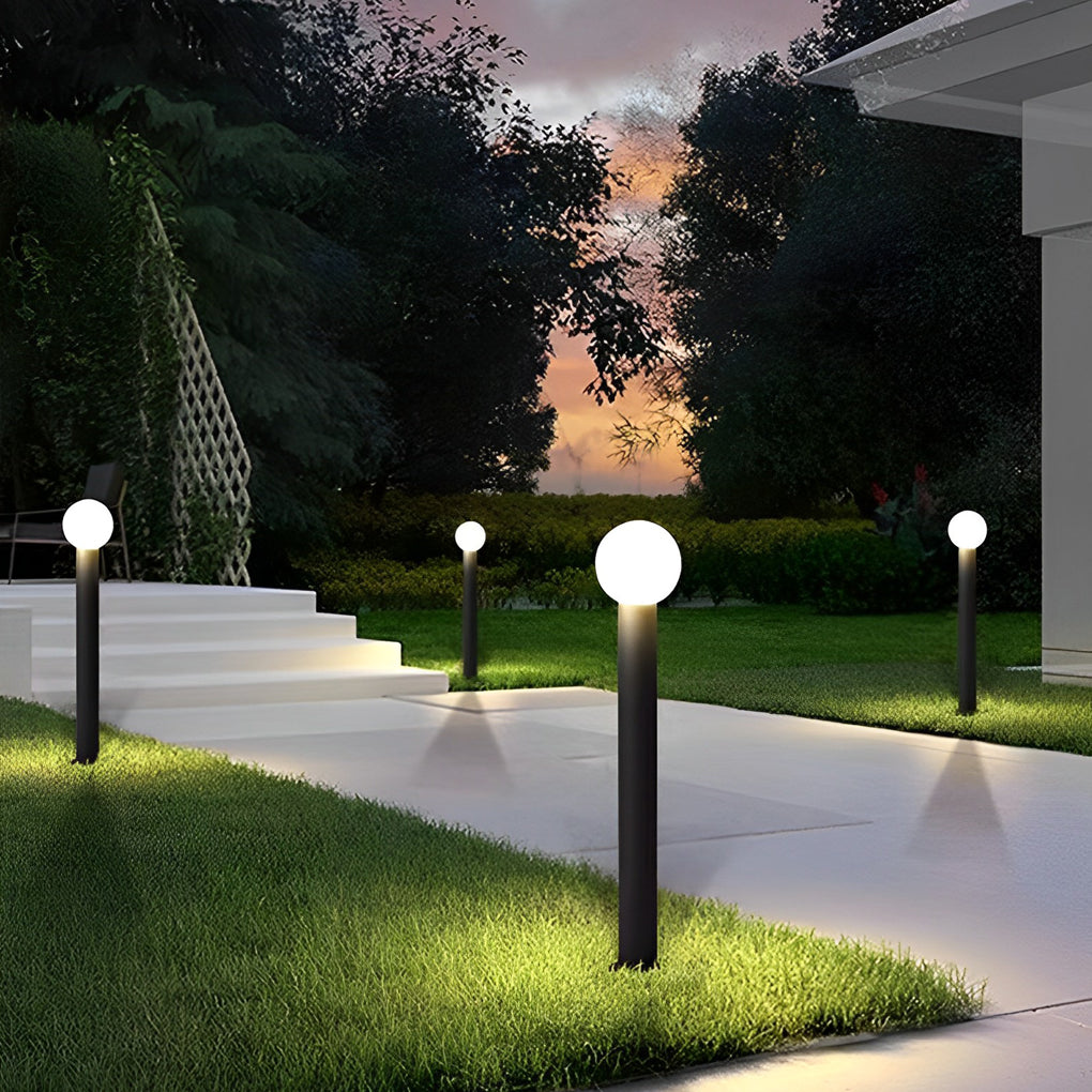 Elegant Round Ball LED Pathway Lights - Waterproof & Sturdy - Lamp Outdoor
