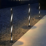 Linear Black LED Solar Powered Path Lamp Minimalist Outdoor Lighting - Lamp Outdoor