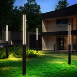 Minimalist Waterproof LED Black Modern Residential Outdoor Bollard Lights Yard Lighting - Lamp Outdoor