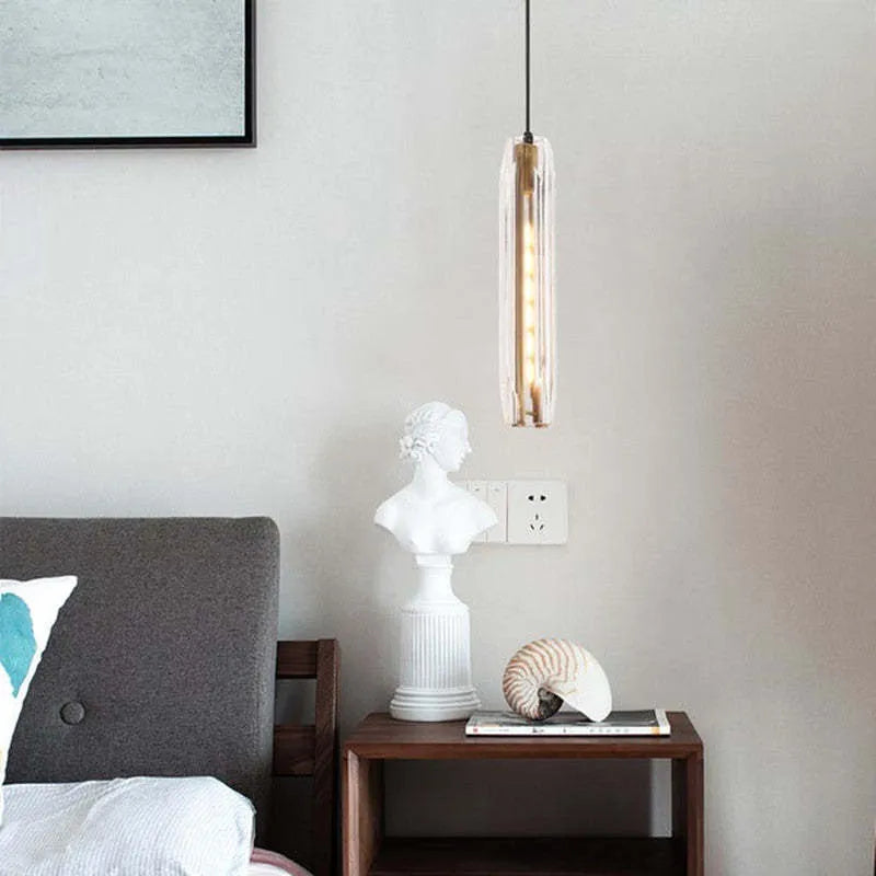 June Brass Designer Glass Pendant Lamp Smoky - Lamp Outdoor