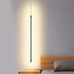 Erix Minimalist Linear Pendant Light Bedside, Black - Lamp Outdoor
