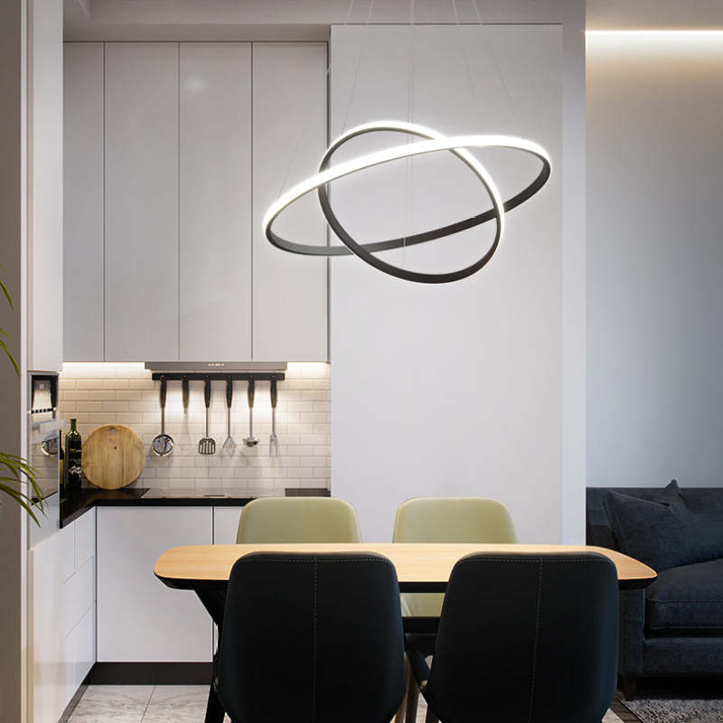 Zin Modern Ring Pendant Light, 2/3/4 Rings - Lamp Outdoor