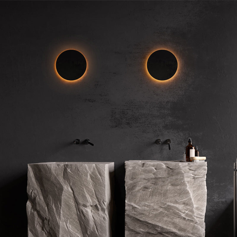 Klyne Minimalist Round/Square Outdoor Wall Lamp LED, Black/White - Lamp Outdoor