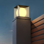 Aria Modern Moon Metal Outdoor Pier-Mount Pillar Light - Lamp Outdoor