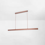 Thala Modern Linear Metal LED Pendant Light Black/Brown - Lamp Outdoor