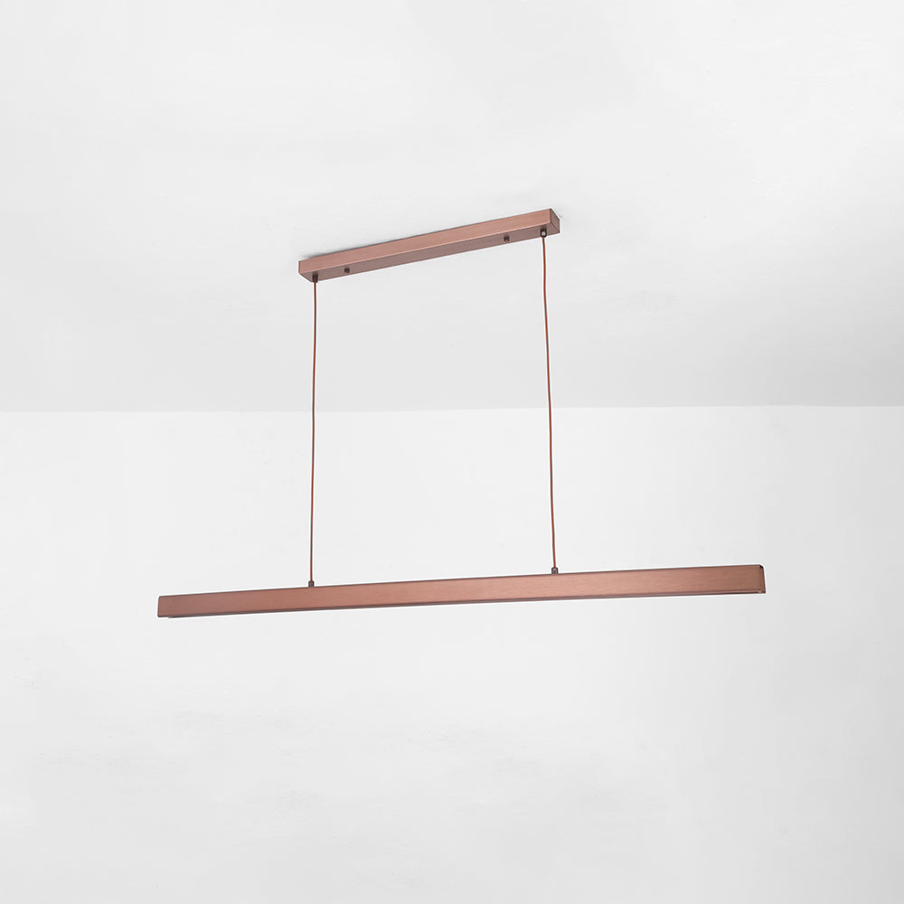Thala Modern Linear Metal LED Pendant Light Black/Brown - Lamp Outdoor