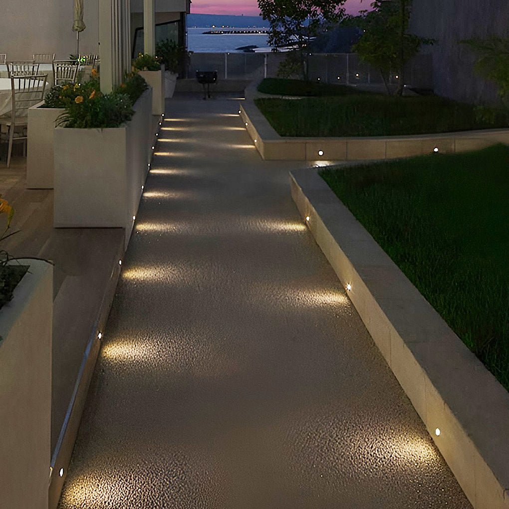 Lux Bright White Stainless Steel 1.5W LED In-Ground Well Lights for Decks and Steps - Lamp Outdoor