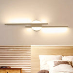 Elgo Modern Nordic Disc/Linear Metal LED Wall Lamp, Black/White - Lamp Outdoor