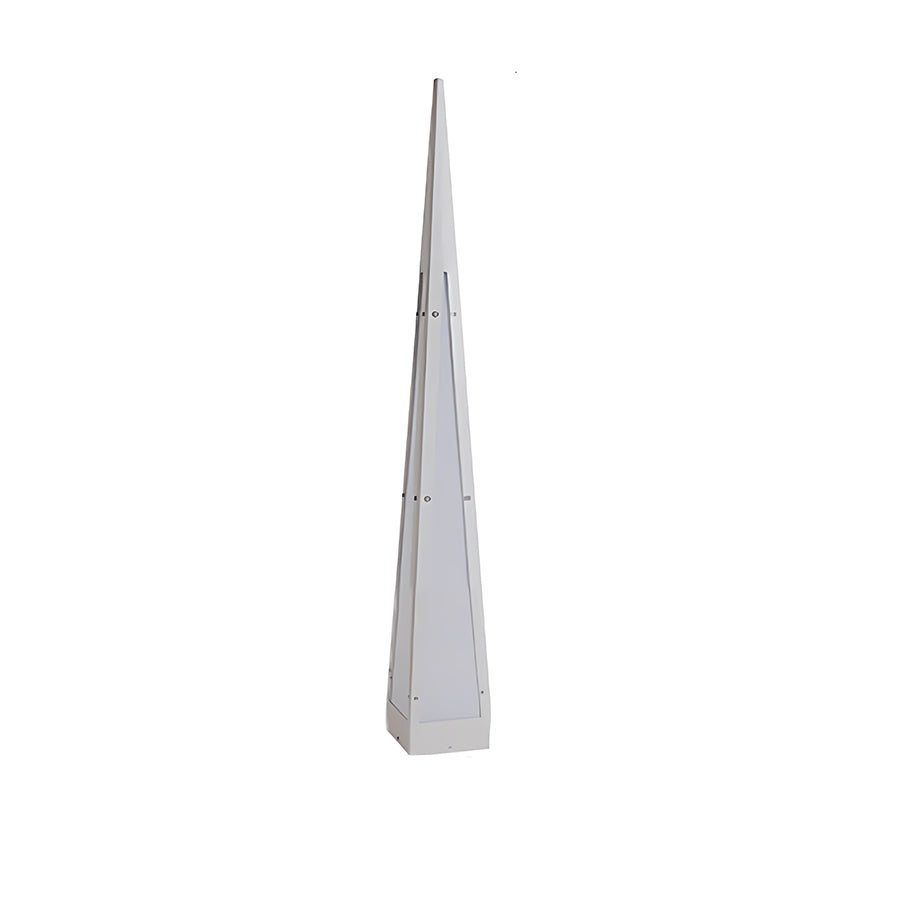 Stainless Steel Waterproof Geometric Floor Lamp with Pyramid Design - Lamp Outdoor
