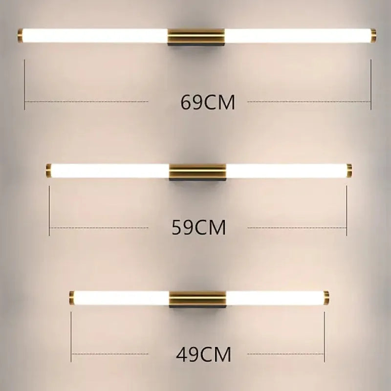Moren Minimalist Linear Metal Wall Lamp, Gold - Lamp Outdoor