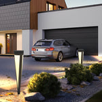 Round Gray Solar Outdoor Light Waterproof LED Lawn Lamp - Lamp Outdoor